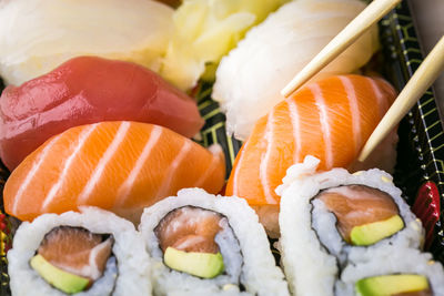 Close-up of sushi