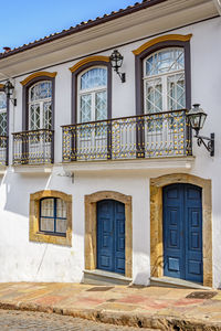 Exterior of old building against sky