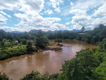 Scenic view of river against sky