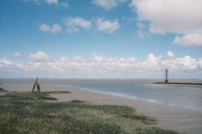 Scenic view of northsea against sky