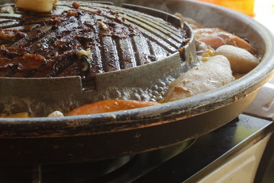 Close-up of ice cream in bowl