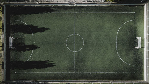 Low angle view of soccer field