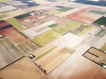 High angle view of agricultural field