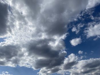 Low angle view of clouds in sky