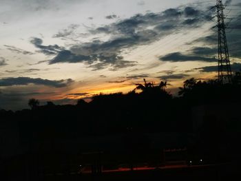 Silhouette of trees at sunset