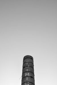 Low angle view of built structure against clear sky