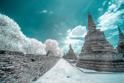 Digital composite image of snow covered landscape