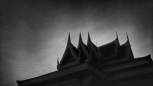 Low angle view of temple against sky