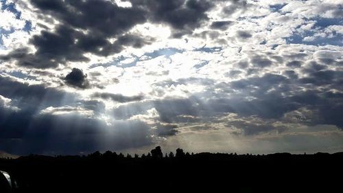 Scenic view of landscape against cloudy sky