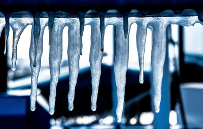 Close-up of ice crystals