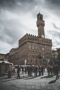 View of palazzo vecchio, historical building and museum in piazza della signoria, florence, italy 