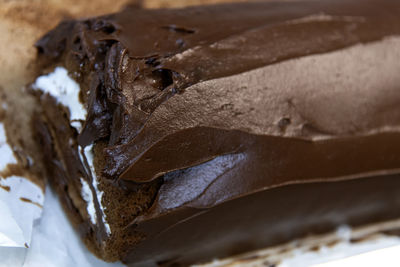 High angle view of ice cream in plate
