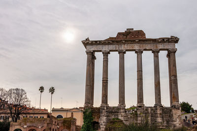 Low angle view of historical building against sky