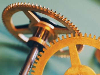 Close-up of metal wheel