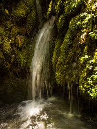 Scenic view of waterfall