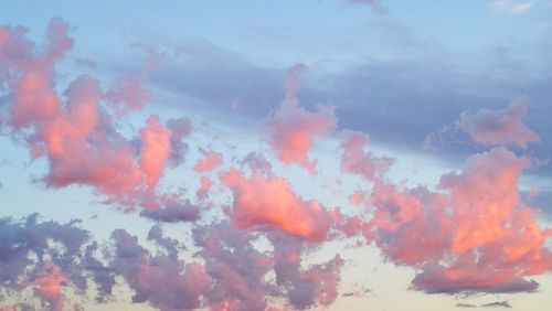 Low angle view of sky at sunset