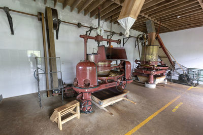 Interior of machine