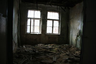 Interior of abandoned building