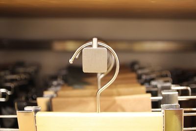 Close-up of electric lamp on table