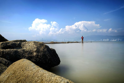 Scenic view of sea against sky