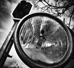 Close-up of reflection on water