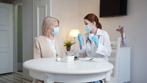 Young woman working at clinic