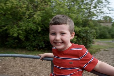 Portrait of boy smiling