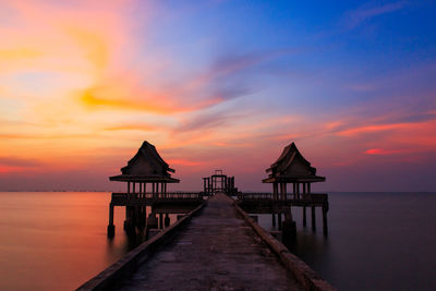 Pier in sea at early morning