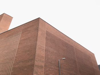 Low angle view of building against clear sky