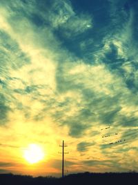 Low angle view of sky during sunset