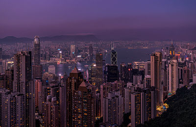 View of hong kong from a mountain.