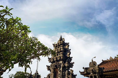 Low angle view of buildings against sky