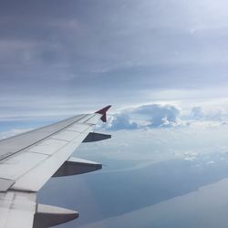 Cropped image of aircraft wing