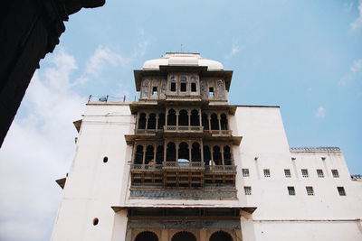 Low angle view of building against sky