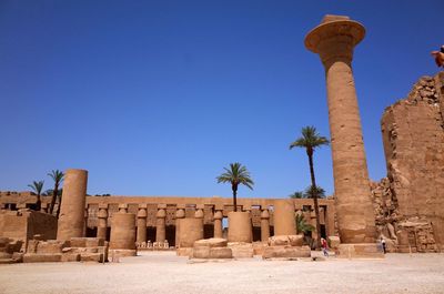 View of historical building against blue sky