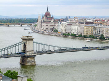 Bridge over river in city