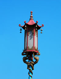 Low angle view of clear blue sky