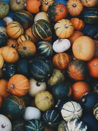 Full frame shot of pumpkins