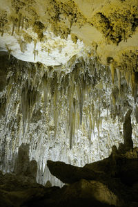 Low angle view of rock formation in cave