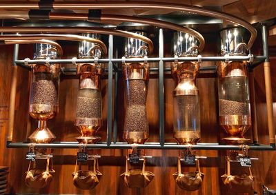 Close-up of wine glasses