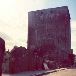 Built structures against the sky