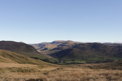 The highest point on the cateran trail is in the mountains between enochdu and spittal of glenshee.