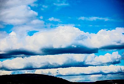 Scenic view of landscape against cloudy sky