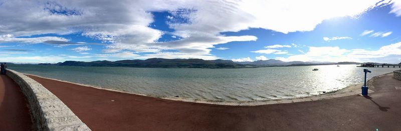 Panoramic view of beach against sky