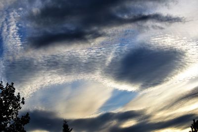 Low angle view of cloudy sky