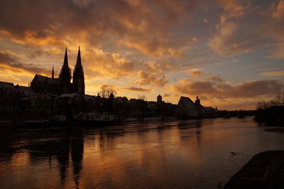 View of cathedral at sunset