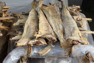 Close-up of fish for sale at market