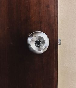 Close-up of door handle