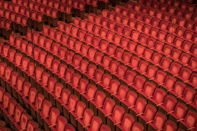 Full frame shot of empty seats