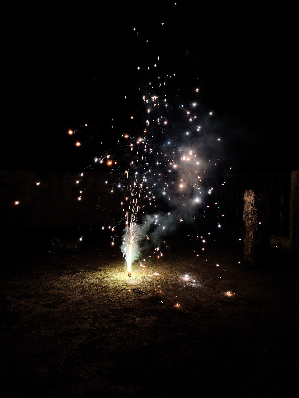 FIREWORK DISPLAY AGAINST SKY